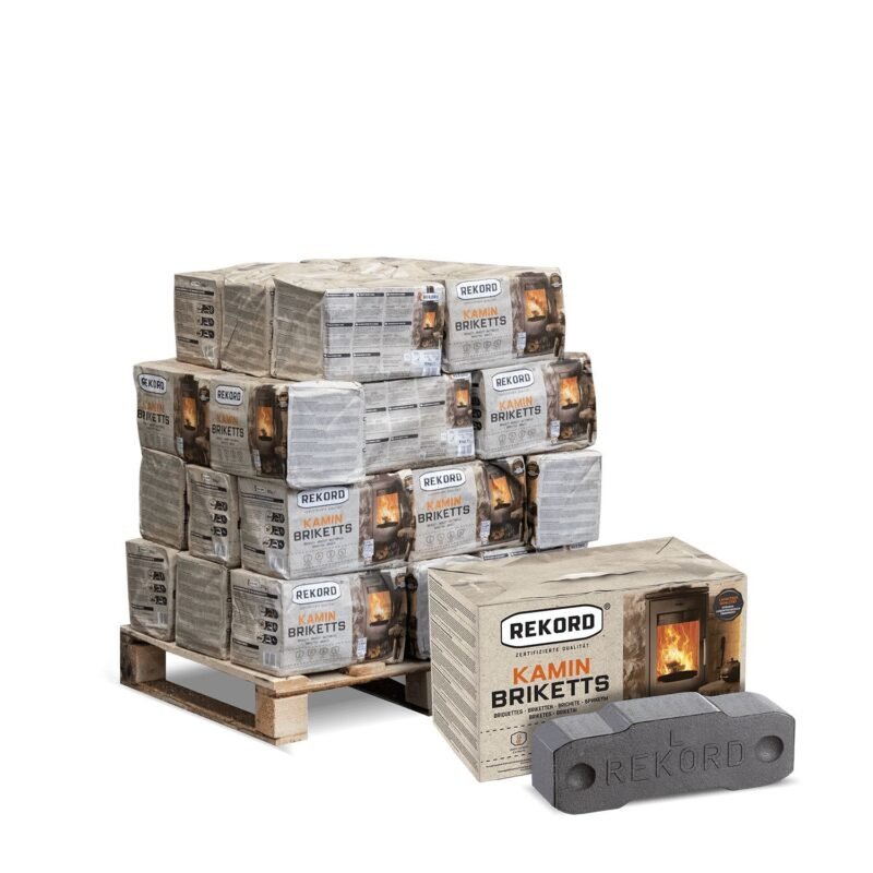Rekord Braunkohlebriketts - Palette 10kg x 30 Paket 300kg