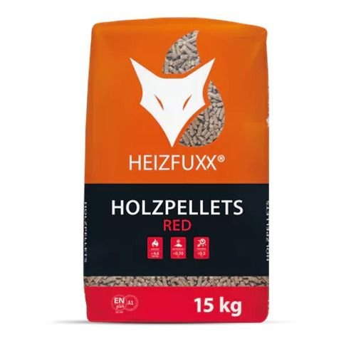 Heizfuxx Holzpellets Red - Palette 15kg x 65 Sack, 975kg
