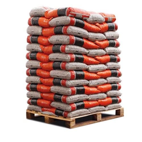 Heizfuxx Holzpellets Red - Palette 15kg x 65 Sack, 975kg